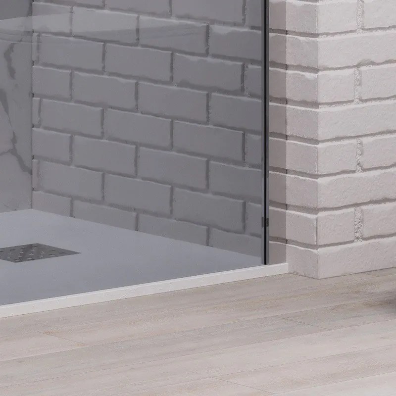 Doccia walkin 140 cm vetro fume profilo cromato | KW1000FC - KAMALU