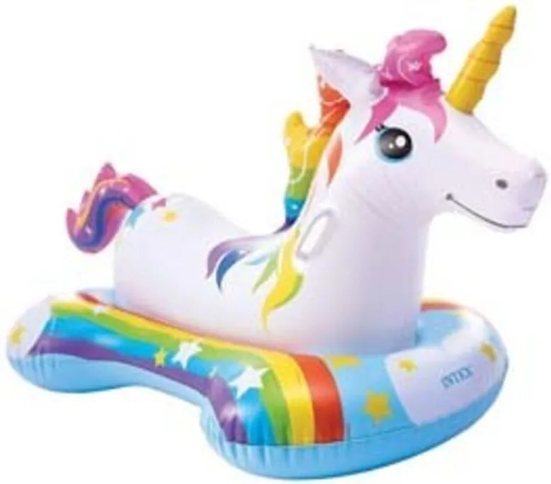 UNICORNO GONFIABILE CAVALCABILE +3 ANNI cm.163x86h. peso kg.1,54 (57552) INTEX