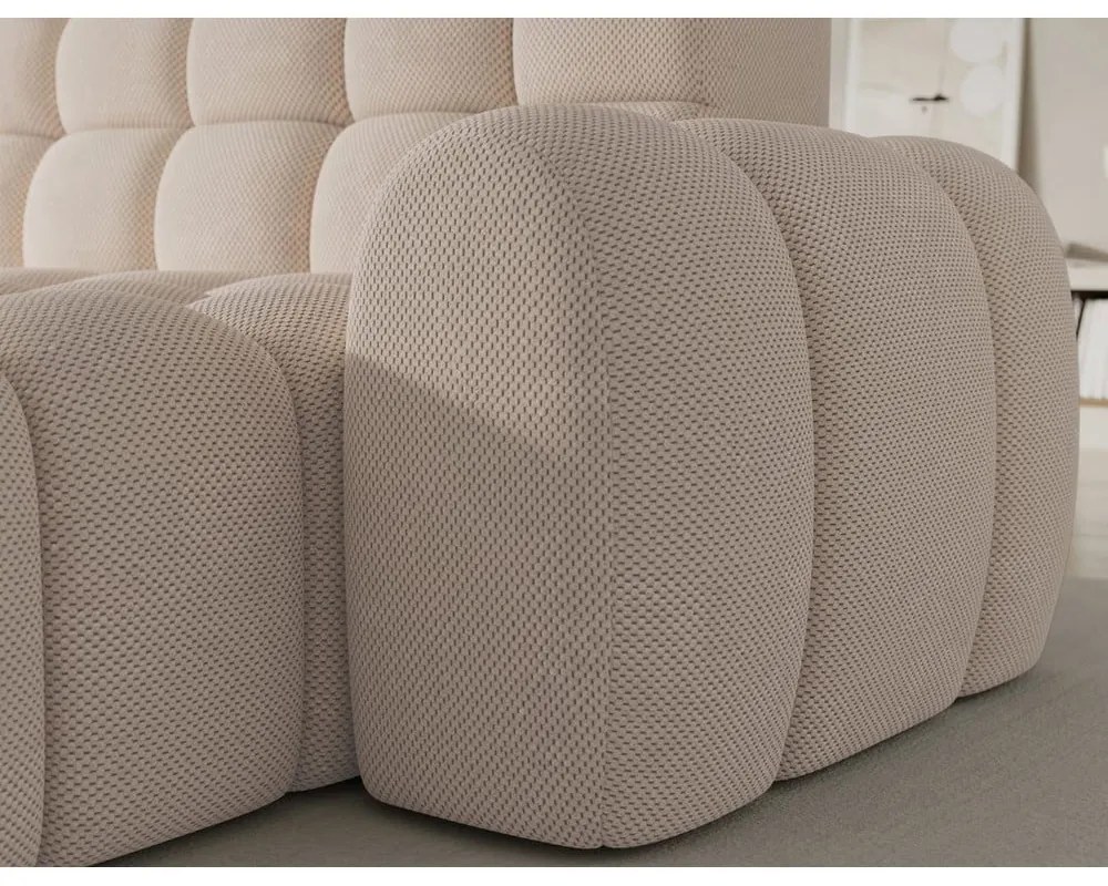 Divano angolare beige allungabile (con penisola a destra/con chaise lounge) Ceedro – ELTAP