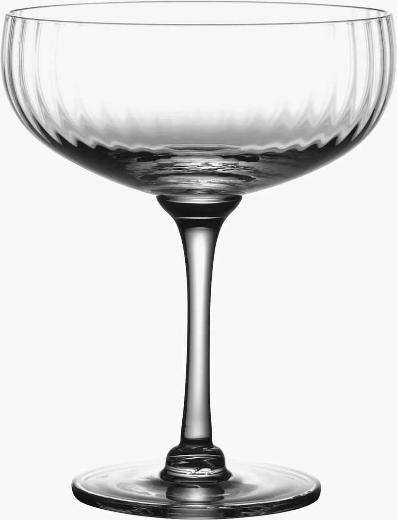 Set di 4 bicchieri da cocktail in cristallo soffiato Ripple