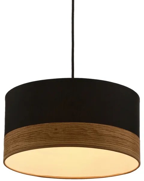 Lampadario a sospensione con filo PORTO 1xE27/60W/230V nero/marrone