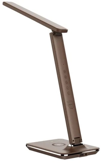 Brilagi - Lampada LED dimmerabile con ricarica wireless REGINA LED/8,5W/230V marrone