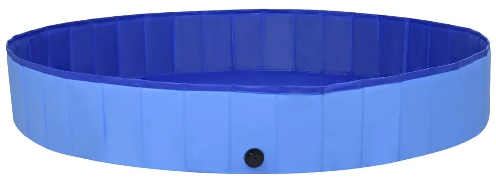 Piscina per cani pieghevole blu 200x30 cm in pvc