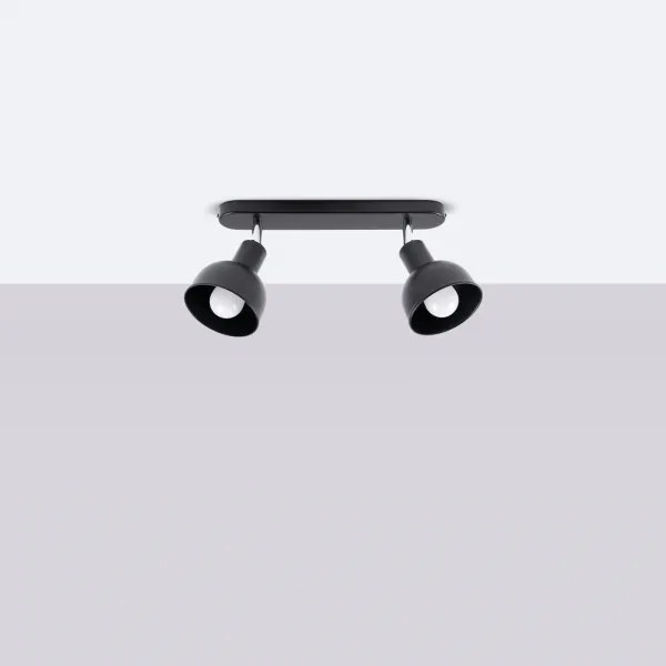 Sollux SL.1317 - Faretto ELBA 2xE27/15W/230V nero