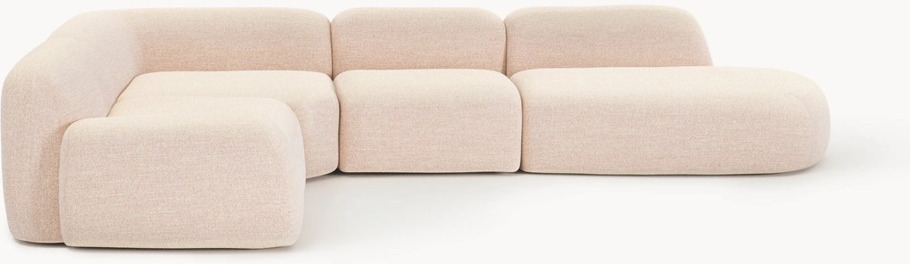 Divano angolare componibile XL in bouclé Wolke