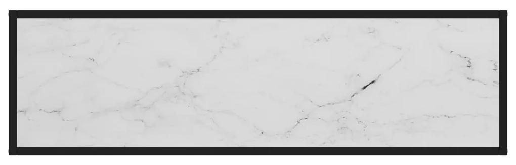 Tavolo consolle bianco 120x35x75 cm in vetro temperato