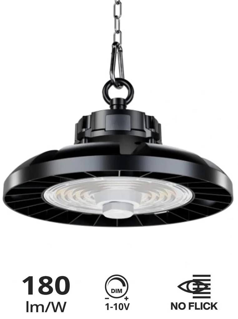 Campana LED 100W IP65 180lm/W No Flickering 1-10V con driver Philips Colore Bianco Freddo 6.000K