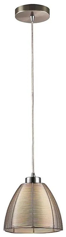 Searchlight 20031 - Lampadario a sospensione con filo 1xE27/60W/230V diametro 19 cm cromo