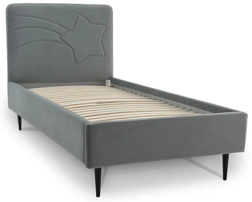 Letto grigio per bambini con contenitore 90x200 cm Star - Scandic