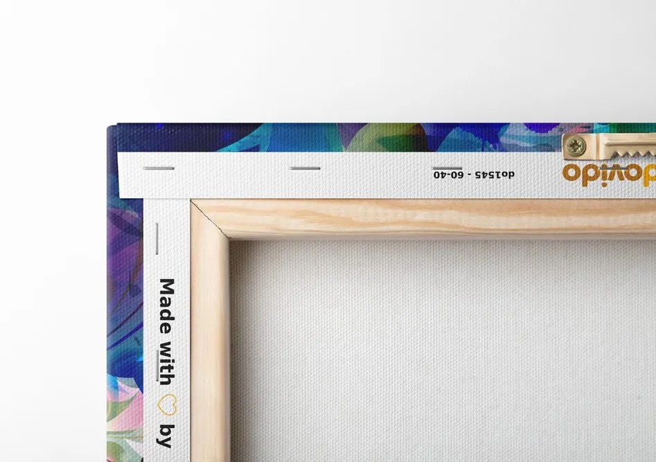 Stampa su tela – Volto femminile di moda con elementi astratti