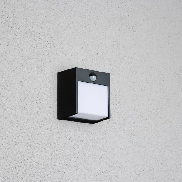 Brilagi-LED Lampada da parete esterna con sensore TERNI LED/12W/230V nera IP44