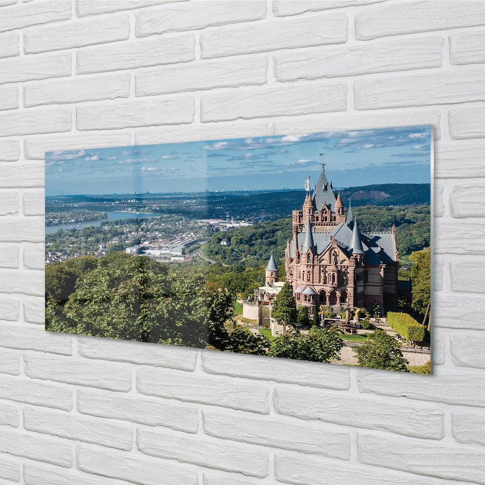 Rivestimento parete cucina Germania Panorama del castello della città 100x50 cm