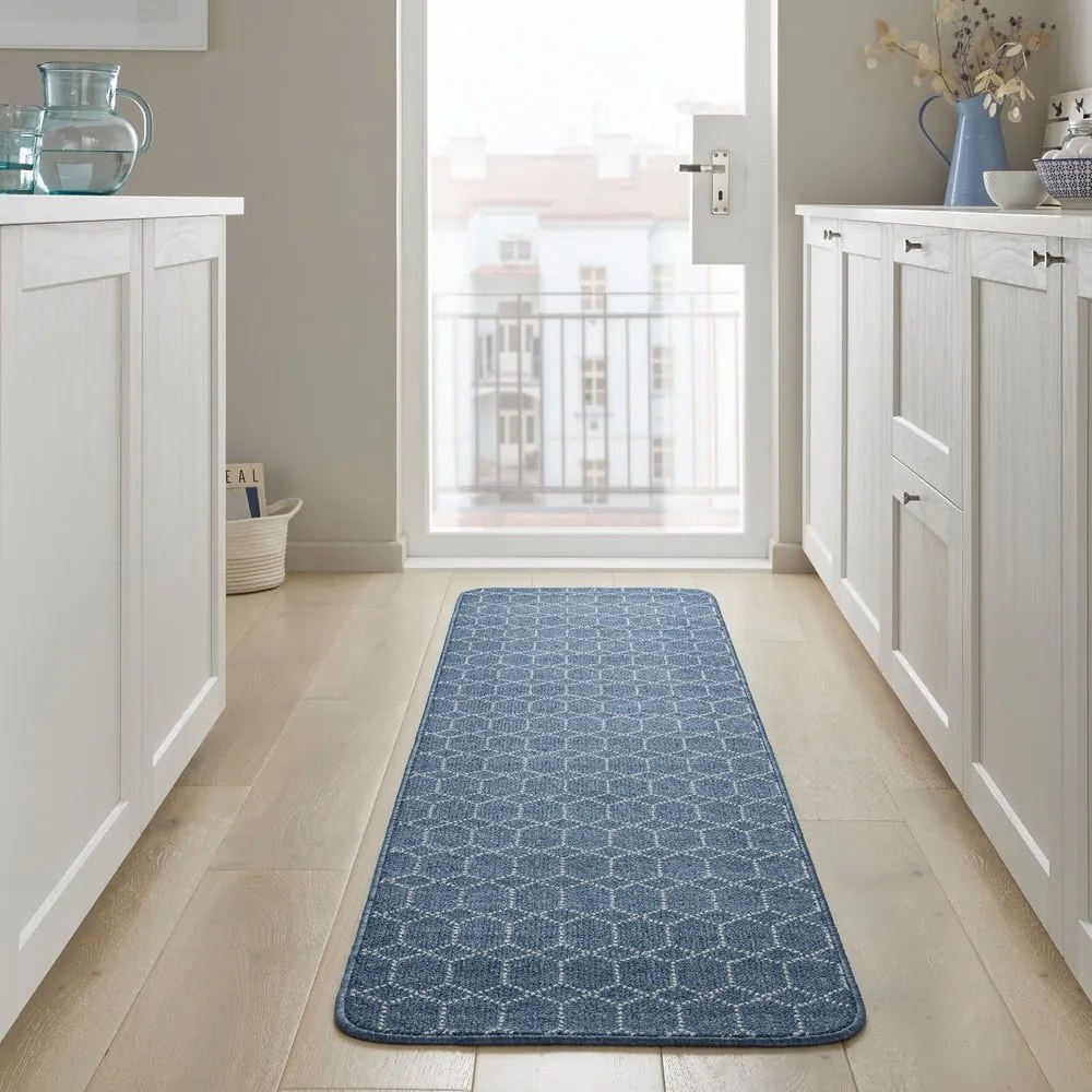 Runner lavabile blu scuro 57x230 cm Argyll - Flair Rugs
