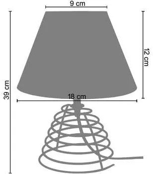 Tosel  Lampade d’ufficio lampada da comodino tondo metallo bianco avorio  Tosel