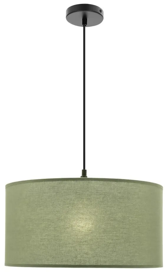 Lampadario verde con paralume in tessuto ø 40 cm Shanti – Candellux Lighting