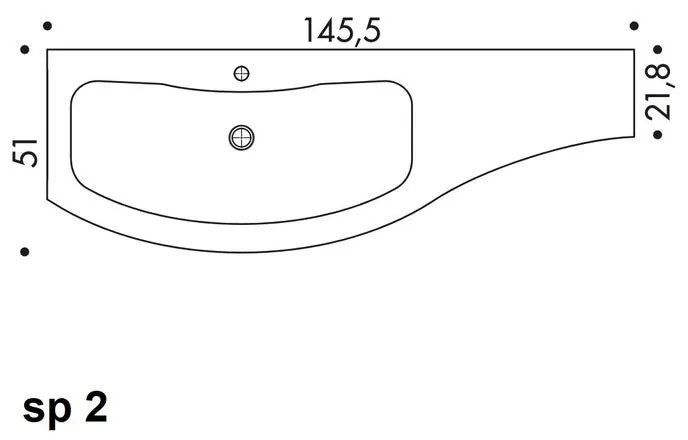 Lavabo a incasso rettangolare Jolly in resina bianco