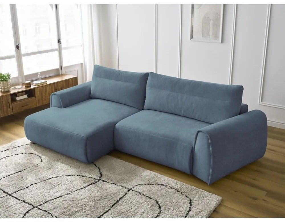 Divano angolare blu Aden – Bobochic Paris