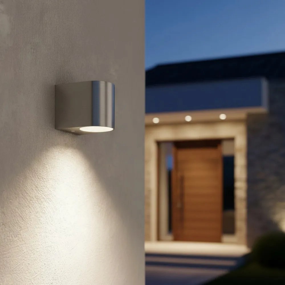 Applique da Esterno Monodirezione IP65 GU10 Stondata - Inox Base GU10