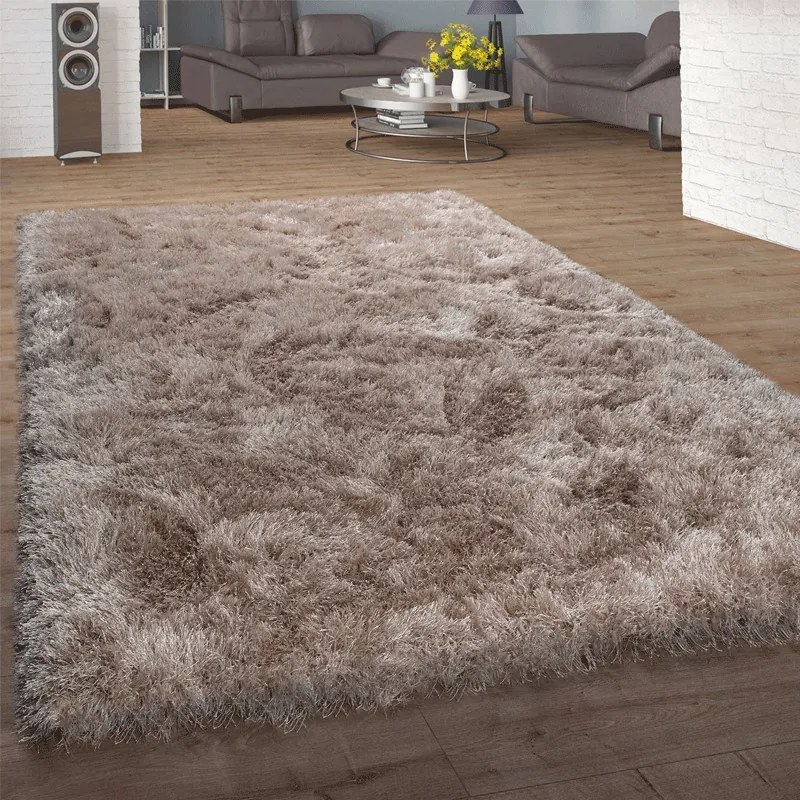 Tappeto Shaggy a pelo Lungo Mirage  Colore Beige, Dimensioni cm 80x300