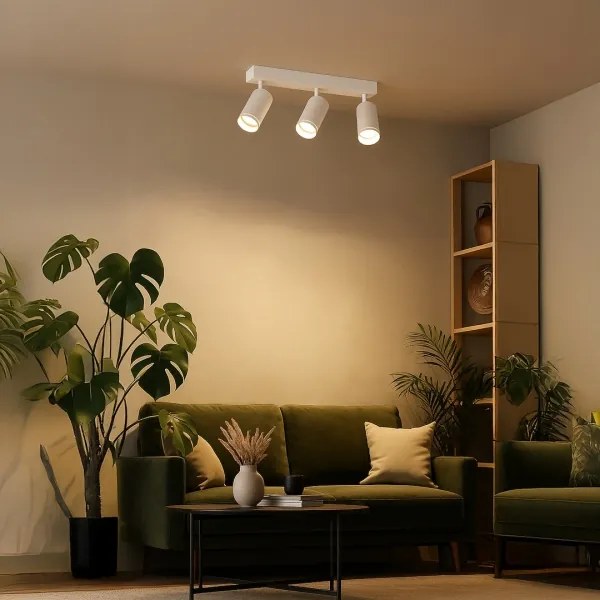 Faretto PIPE 3xGU10/10W/230V bianco