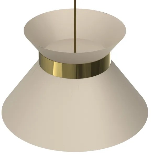 Lampadario a sospensione con filo NORGE 1xE27/15W/230V beige/oro