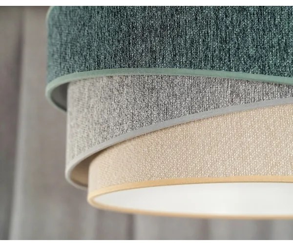 Duolla-Lampadario a sospensione con filo KOBO ECO REC. 1xE27/15W/230V diametro 45 cm verde/grigio/color crema