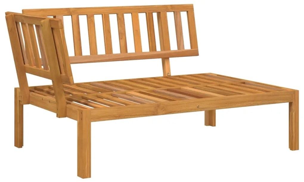 Set divano pallet da giardino 5 pz in legno massello di acacia