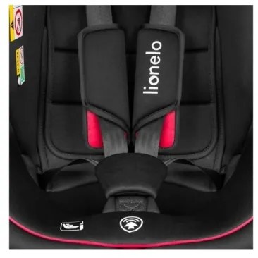 Lionelo - Seggiolino auto BASTIAAN i-Dimensioni 40-150 cm nero/rosso