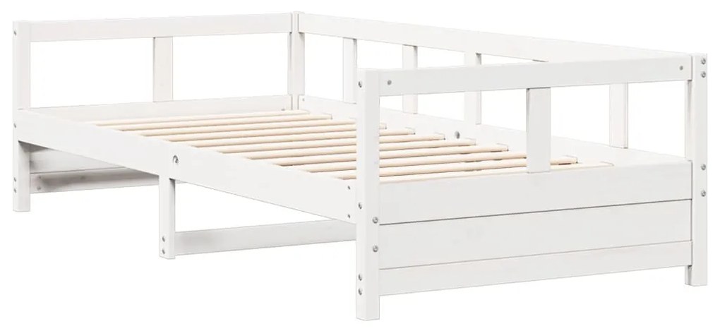 Dormeuse senza materasso bianca 80x200 cm legno massello pino