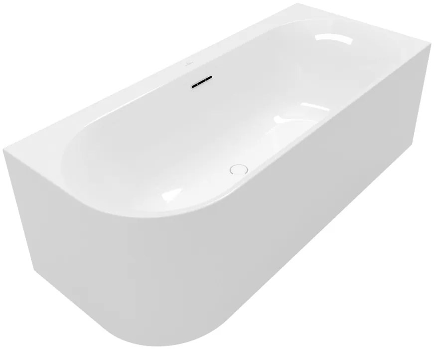 Villeroy &amp; Boch Loop &amp; Friends vasca da bagno a parete 180x80 cm ovale bianco UBA180LOF9CR00V-01