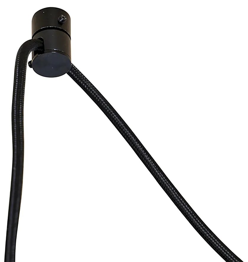 Lampada a sospensione industriale nera 3 luci - Cava