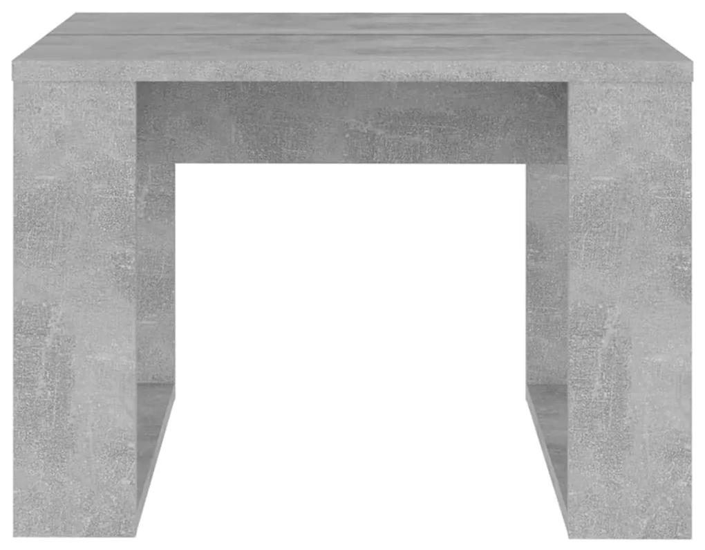 Tavolino servizio grigio cemento 50x50x35 cm in truciolato