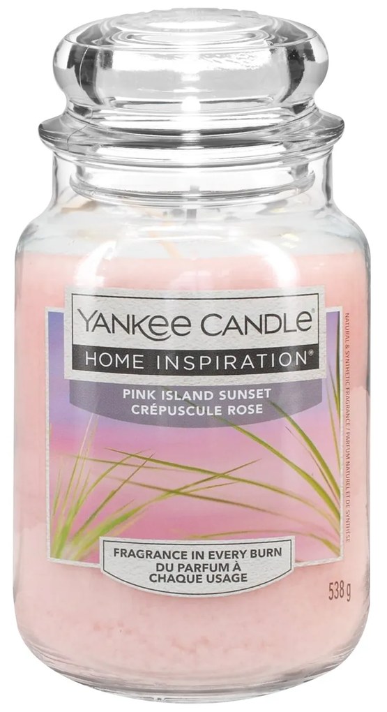 Pink Island Sunset, candela in giara grande Yankee Candle