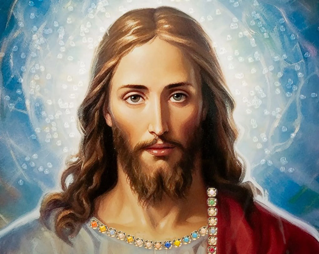 Dipinto Su Tela Laccato Jesus C/Cornice 72X4X102 Cm