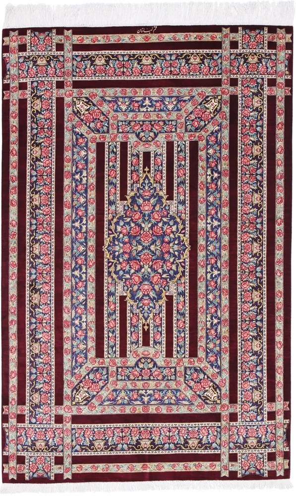 Ghom Tappeto 160x100 (Iran) Annodato A Mano