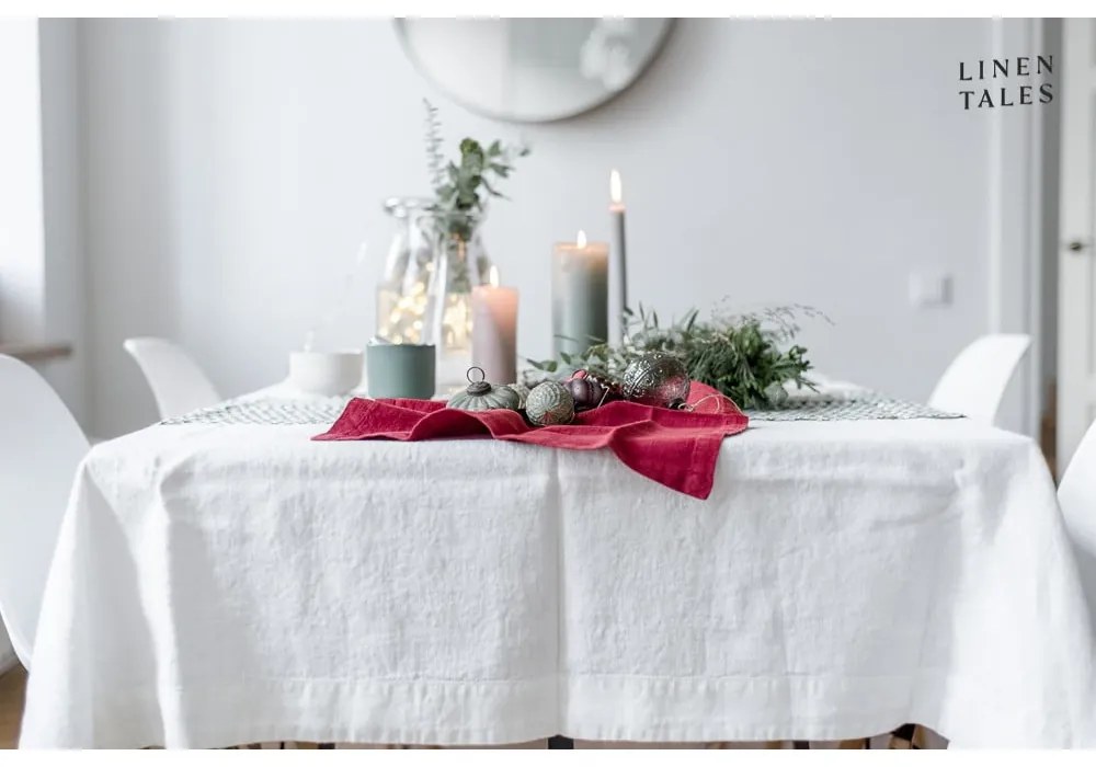 Tovaglia di lino 140x140 cm White - Linen Tales