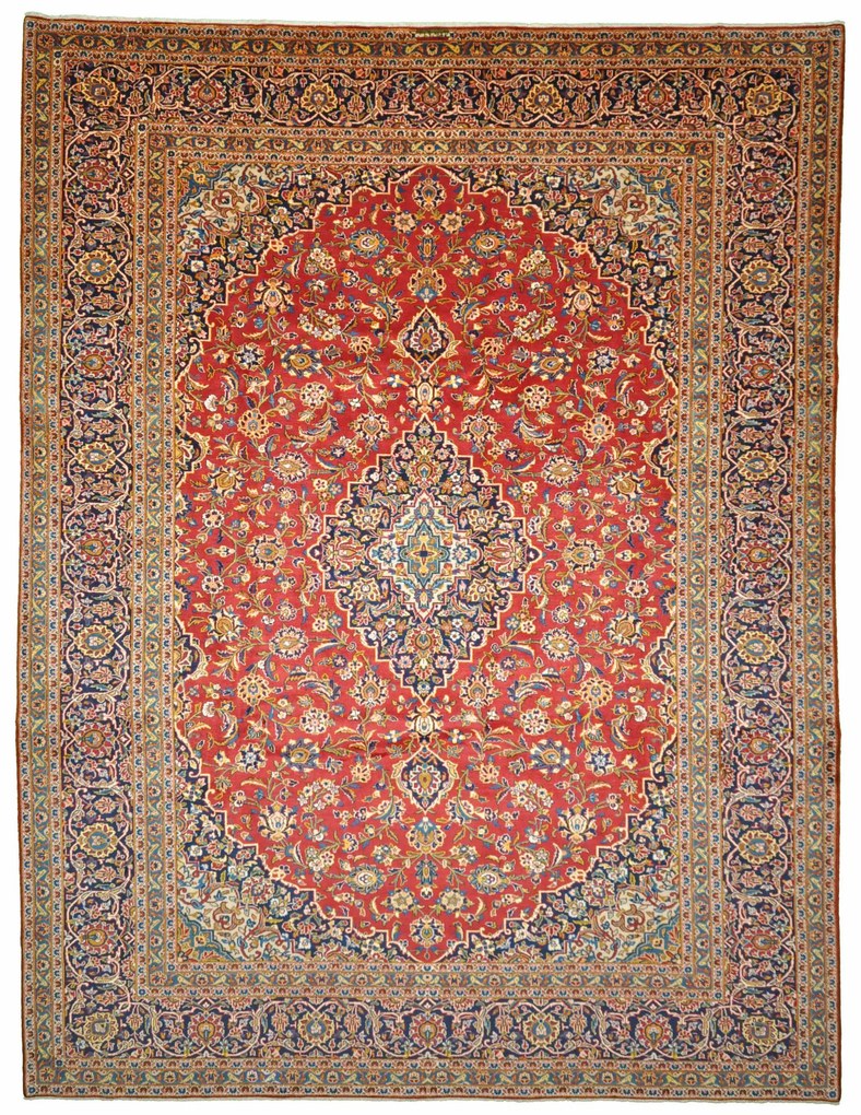 Kashan Tappeto persiano 400 x 300 Rosso (Iran) Annodato A Mano