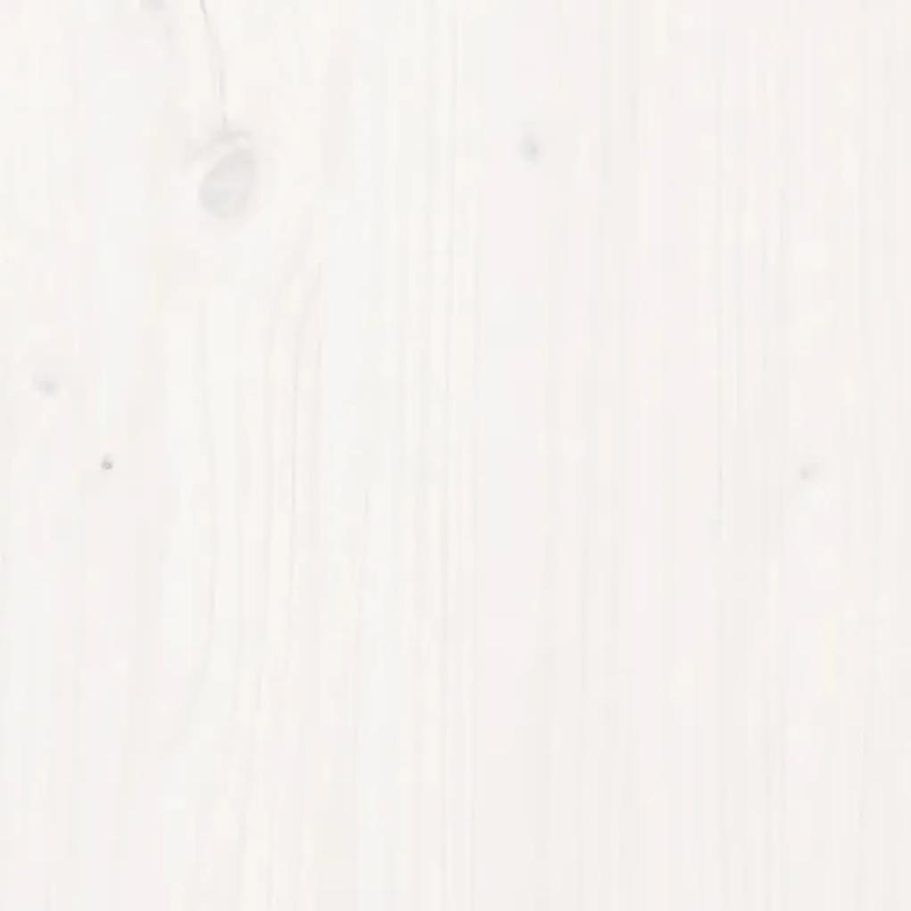 Testiera bianca 155,5x4x100 cm in legno massello di pino
