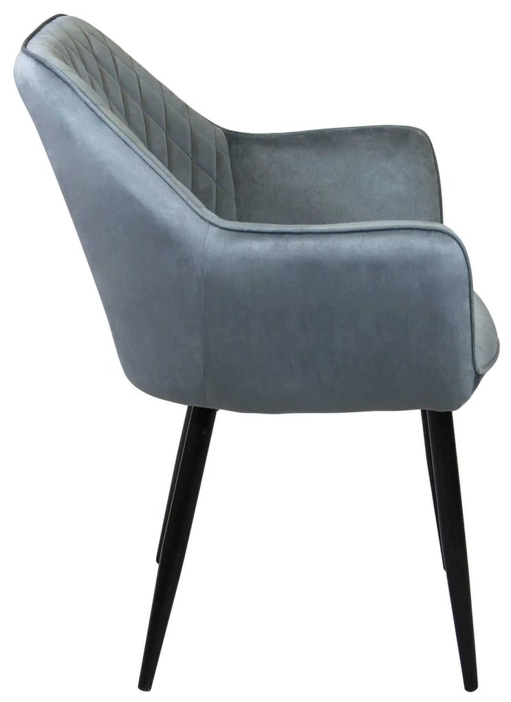 CARA - poltrona imbottita per sala da pranzo in velluto