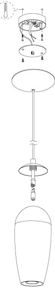 Eglo 96343 - Lampadario LED a sospensione con filo FARSALA 1xG9/2,5W/230V