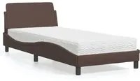 Letto con Materasso Marrone 90x190 cm in Similpelle 3208319