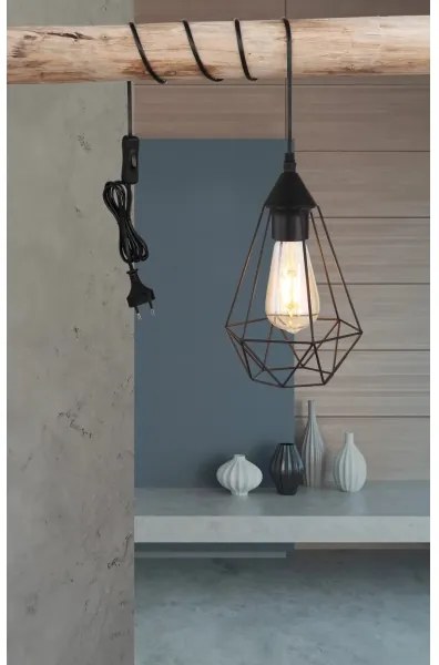 Globo 15745 - Lampadario con spina integrata ZACHARY 1xE27/60W/230V