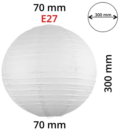Rabalux 4894 - Paralume RICE bianco E27 diametro 30 cm