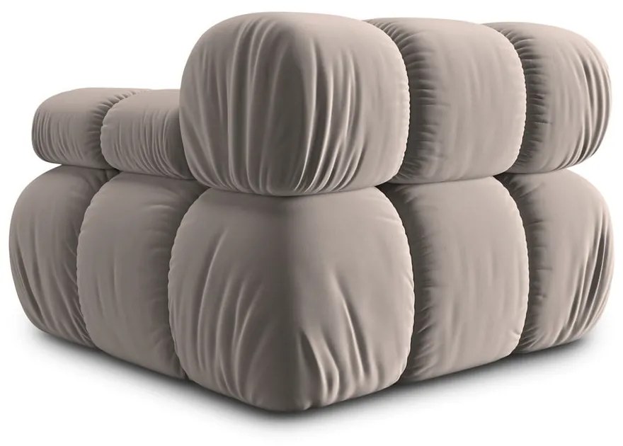 Modulo divano in velluto beige (angolo destro) Bellis - Micadoni Home