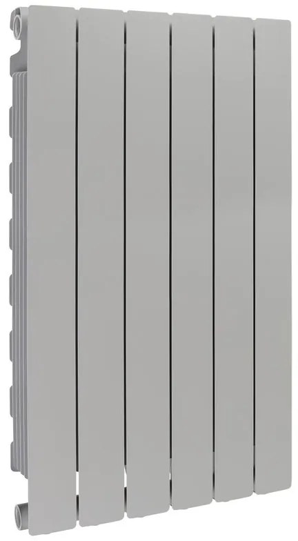 Radiatore acqua calda PRODIGE MODERN in alluminio, 6 elementi, interasse 800 mm, silver