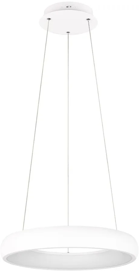 Lampadario bianco a LED dimmerabile con paralume in metallo ø 46 cm Cardona - Trio