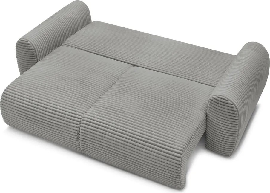 Divano in grigio scuro allungabile con rivestimento in velluto a coste 257 cm Lucien – Bobochic Paris