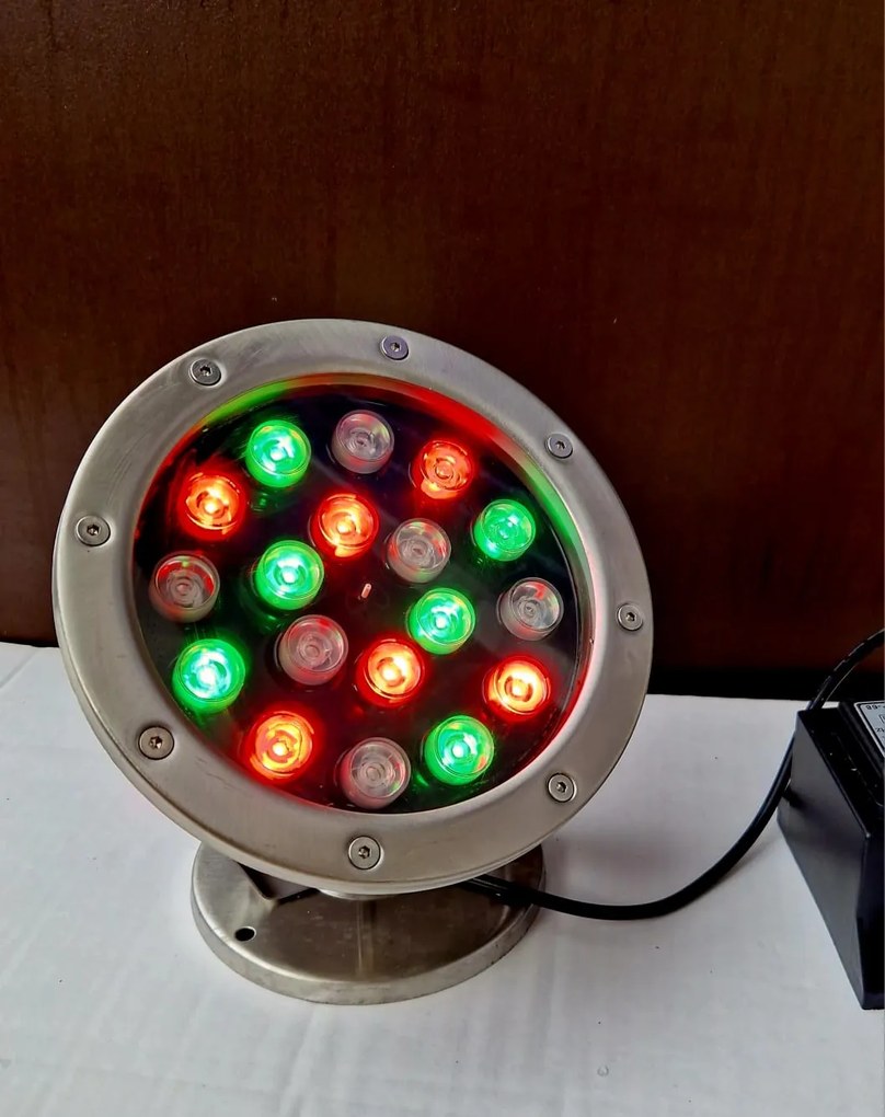 Faretto per Laghetti da Giardino a LED 18W Luce Multicolore...