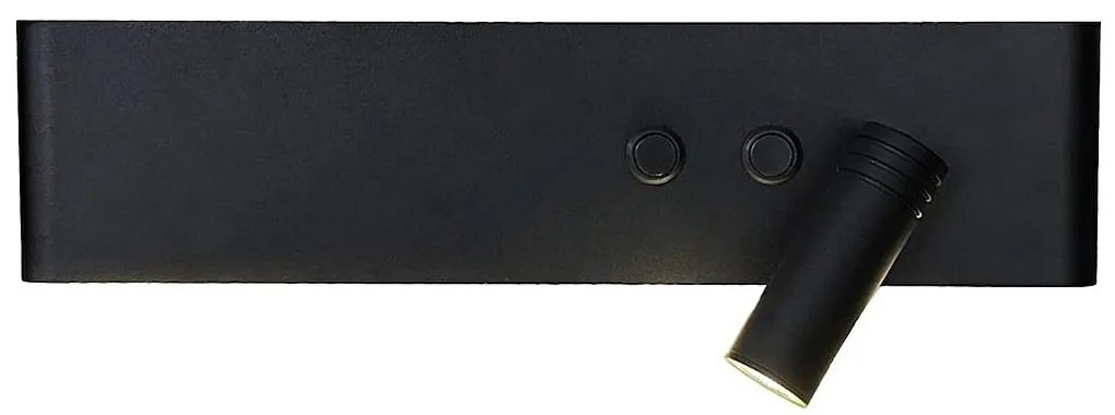 Faretto da parete orientabile LED RESORT LED/10W/230V + LED/3W, nero destro