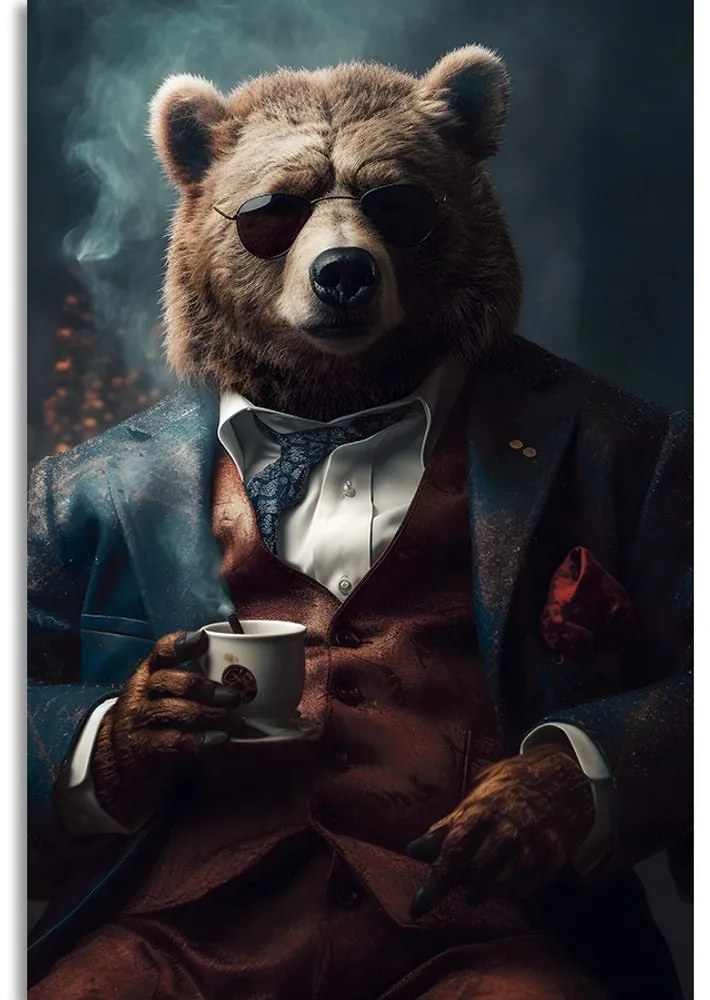 Quadro su tela – Gangster animale orso